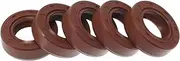 X AUTOHAUX Universal Oil Seal TC Double Lip W Steel Spring Seal Ring Rotary Shaft Seal 20x35x10mm High Pressure FKM Rubber Brown 5 Pcs