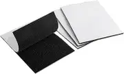 4x6 Inch Hook and Loop Tape Heavy Duty - 4 Sets - Strong Back Adhesive Fastener for Home Office Indoor Outdoor Use - Instead of Holes and Screws,Black