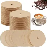 Percolator Coffee Filters 300PCS 3.75 Inch Unbleached Wood Pulp Paper Coffee Filters for Percolators Safe and Non-Toxic Percolator Coffee Pot Filters with Hole