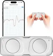 ECG Monitor, Portable ECG Monitor, Heart Rate Monitor Device for Home Use, Compatible with Smartphone，No Subscription