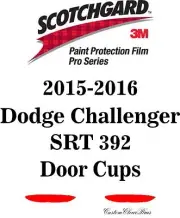 3M Scotchgard Paint Protection Film Pro Serie 2015 2016 Dodge Challenger SRT 392