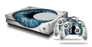Skin for XBOX One S Console Controller Eyeball Blue Vinyl Decal
