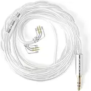 keephifi KBEAR Glint Recessed IEM Cable 2Pin-C, Braided 5N OFC Headphones Extension, Gold-Plated 3.5MM Plug for KZ EDX PRO/Castor/DQS/ZS10 PRO/ZS12 PRO X/PR2/ZVX/, CCA C10/CRA/C12
