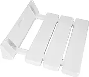 Domary Wall Mounted Drop Leaf Shower Foldable Bathroom Bench for Home Sauna Room Use White