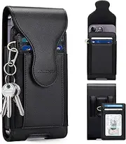Phone Holster for iPhone 15, 15 Pro, 14, 14 Pro, 13 Pro, 13, 12 Pro, 12, 11, XR, for Galaxy S22, S21, S20, S10, for Google 7, Cell Phone Belt Holder for Men