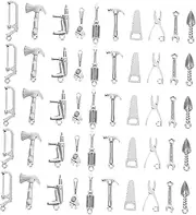 [COHEALI] 80pcs Mini Tool Pendant Screwdriver Charms Tool Charms Pendants Keychain Charms Necklace Charms Pliers Charm Hand Tool Pendant Wrench Charm Jewelry Accessories Nail Jewels Alloy