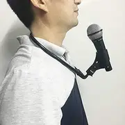 blue-ther Neck Microphone Holder (Lock) Magic Tricks Professional Adjustable Magia Holder Magician Stage Accessories Illusion Gimmick Fun