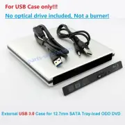 USB 3.0 2.0 SATA 12.7mm Super Slim Drive ODD HDD External Case Enclosure Caddy