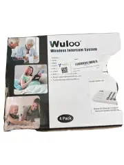 Wuloo Wireless Home Intercom System - 4 Pack Multichannel W666-P4 - Black