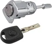 MEXWLOP Door Lock Cylinder Repair Kit Fornt Left Fornt Right, for VW, for Bora, for Golf IV 4, for Polo, 9N 1997-2014 OEM 1U0837167 1U0937168 Door Lock Cylinder Set with Key(Right)
