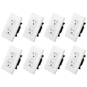 20A GFCI Outlet Weather Resistant TR WR Wall Receptacle with Self-Test LED x8PCS