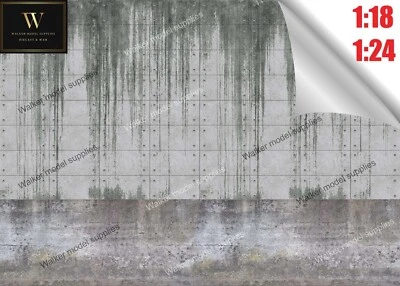 1:18 - 1:24 Concrete Plate garage wall - Peel and Apply adhesive sheets. 178