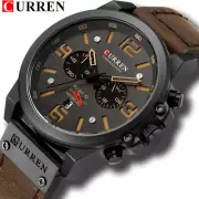 Mens Wrist Watch Timepiece Water Resistant Quartz Movement Chronograph Time