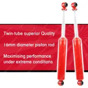 2x Rear KYB SKORCHED 4'S Shock Absorbers for Mitsubishi Triton ML MN MQ RWD 4WD
