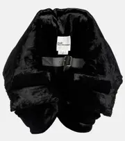 [Noir Kei Ninomiya] Noir Kei Ninomiya Buckle-trimmed velvet top AU 10 black