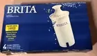 Brita Standard Replacement Filters for Pitchers and Dispensers, White 4 Pack