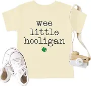 [CAZYCHILD] St Patricks Day Shirt Toddler Boys Girls Wee Little Hooligan Tee Irish Clover Short Sleeve Tops