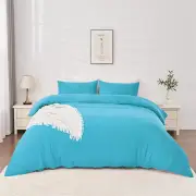 Linenova Pre-Washed Turquoise Quilt Cover Set