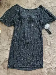 NEW Aidan Mattox Dress 12 Beaded Blouson Wedding Formal Cocktail Dinner Gown