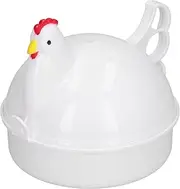 Lwuey Chicken Microwave Eggs Boiler, Microwaving Egg Cooker Chickens Shaped Rapid Cookers 4 Eggs Electric Poacher with Steamer Attachment Gadgets Portable Cute Poachers for Home Kitchen Restaurants