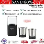 Leaf & Bean 2-in-1 Coffee Grinder Beans Nuts Herbs Spice Grinding Machine Black