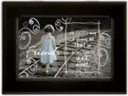 Friends Matte Black Music Box/Jewelry Box Plays That's What Friends Are
