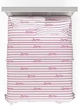 Franco Collectibles Barbie Logo Bedding Super Soft Cozy Microfiber 4 Piece Full Sheet Set, (Officially Licensed Product)