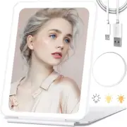 KGYMJR Portable Travel Lighted Makeup Mirror，Usb Rechargeable Folding Vanity Mir