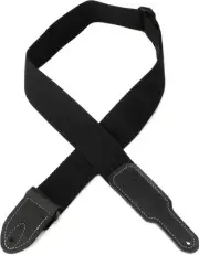 Boss Natural Cotton Guitar Strap - Black (2-pack) Bundle