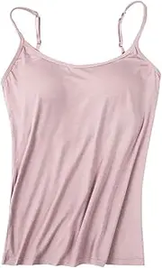 [Generic] Womens Lingerie Set with Built in Bra Neck Vest Padded Slim Fit Tank Tops Full Size Sexy for Women