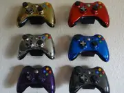 Chrome Limited Edition Controller's Full Set w/6 Wall Hangers Xbox 360 (NEW)