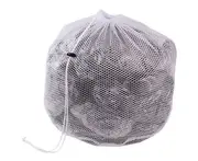 Washing Machine Clothes Underwear Locking Drawstring Laundry Mesh Net Pouch Bag-White