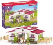 Schleich - Riding Centre with Moveable Roof, Hay Racks, Paddocks, and Horses