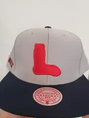 Boston Red Sox Hat Cap Retro Logo Snapback Snap Back Mitchell Ness