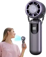 Portable Rechargeable Battery Fans, Foldable Fans, Rechargeable Handheld Fans - Wide Range of Uses, Foldable Cooling Fan with LED Display, 100 Wind Speeds for