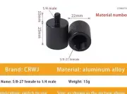 2x Thread Adapter Microphone/Camera Stand 5/8"-27 Female to 1/4"-20 Male