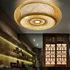 Nordic Style Bamboo Retro Lampshade Cafe Bedroom Ceiling Light Shades Cover