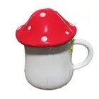 PIO Homeware Mushroom Mug Novelty Ceramic Cup Red White Polka Dot Design