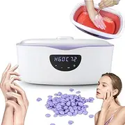 220W Professional Paraffin Wax Bath Machine w/ 4000ml Pure Aluminium Pot, LED Display & Touch Control - Adjustable Temp (45-75°C) & Timer - for Hands, Feet Therapy (Home/Spa Use)