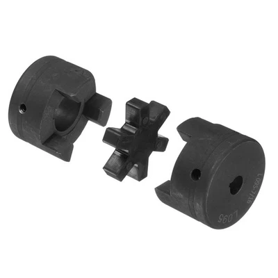 7/16 " to 1-1/8" L095 Flexible 3-Piece L-Jaw Coupling Coupler Set