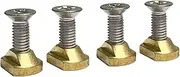 kowaku 4Pcs Surfboard Fin Screws, Longboard Fin Screw, Fin Bolt, Easy Installation Paddleboard Fin Screw and Plate for Water Sports