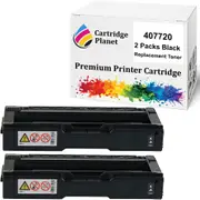 2 Pack Black Compatible Toner Cartridge for Ricoh TYPE-SPC252HB 407720 (6,500 Pages) for Lanier SPC252DN SPC252SF Ricoh Aficio SP C252DN C252SF C262DNW C262SFNW