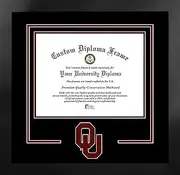 Campus Images NCAA Oklahoma Sooners Unisex Spirit Diploma Manhattan Black Frame with Bonus Campus Images Lithograph, Black, One Size