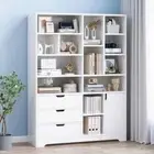 Havana Wardrobe Cupboard Bookshelf with Drawer, Cabinet, Shelf (White)