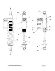 Polaris RTS Shock, Genuine OEM Part 7045234, Qty 1