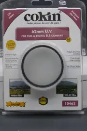 Cokin 62mm Ultraviolet UV Filter Sealed Ideal for Film & Digital SLR Cameras