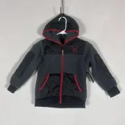 Kenneth Cole NEW Boys Small Sherpa Fleece Hoodie Jacket Pockets Black L/S NWT