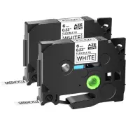 2PK Compatible with Brother P-Touch TZ TZe-FX211 White Flexible Label Tape 6mm