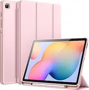 [JETech] Case for Samsung Galaxy Tab S6 Lite 10.4-Inch 2024/2022/2020 with S Pen Holder, Slim Tablet Cover with Soft TPU Back, Auto Wake/Sleep (Pink Gold)