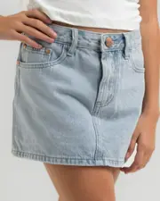 [DESU] DESU Girls' Bondi Denim Skirt in Heritage Bleach Blue Size 12 12 Heritage Bleach Blue